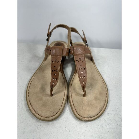 BOC Born Concept Sandals Womens 10 M TStraps Slingback Thongs Flats C63941 Brown - Picture 3 of 8